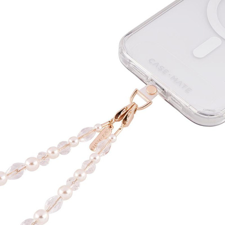 Case-Mate Beaded Phone Wristlet - Universal Phone Lanyard (Crystal Pearl)