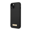 Guess Silicone Logo Plate MagSafe - Hülle für iPhone 14 Plus (Schwarz)