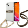 Guess 4G Croix à rayures or - Étui pour iPhone 13
