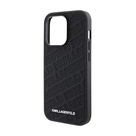 Karl Lagerfeld Quilted K Pattern - iPhone 15 Pro Case (Black)