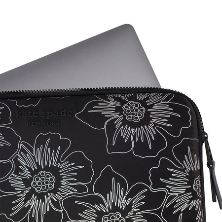 Kate Spade New York Puffer Sleeve - obal na MacBook Pro 16" / Laptop 16" (Hollyhock Iridescent Black)