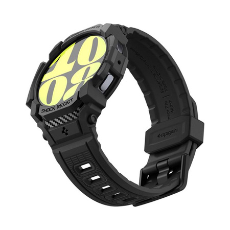 Spigen Rugged Armor Pro - Bracelet + étui pour Samsung Galaxy Watch 7 40 mm (Noir mat)