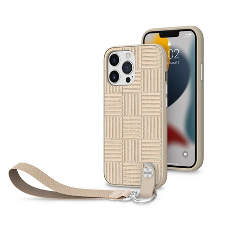 Moshi Altra - Case with detachable lanyard iPhone 13 Pro (anti-bacterial NanoShield™) (Sahara Beige)