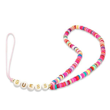 Guess Phone Strap Beads Heishi - přívěsek na telefon 25 cm (Multicolor Pink)