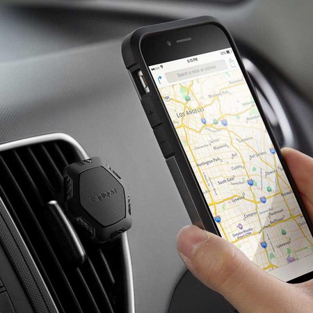 Spigen Magnetic Car Mount Holder QS11 - Uchwyt samochodowy (Czarny)