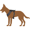 Harnais pour chien / harnais 67,6 x 106,5 cm roz. L (noir)