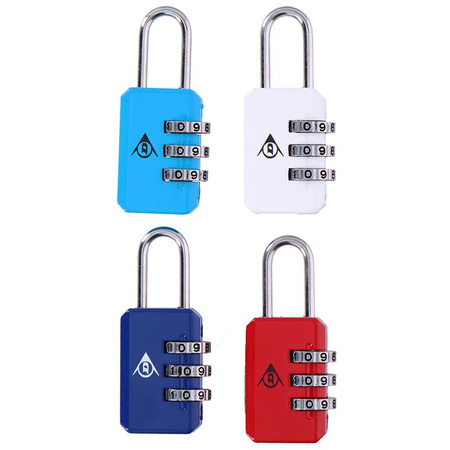 Dunlop - Cadenas pour valise, à combinaison (blanc)