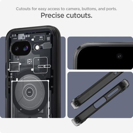 Spigen Ultra Hybrid Mag MagSafe - Etui do Google Pixel 9a (Zero One Black)