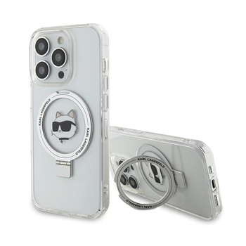 Karl Lagerfeld Ring Stand Choupette Head MagSafe - iPhone 15 Pro Max tok (fehér)
