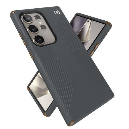 Speck Presidio2 Grip - pouzdro pro Samsung Galaxy S24 Ultra (Charcoal Grey / Cool Bronze)