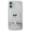 Karl Lagerfeld Liquid Glitter Choupette Head MagSafe - iPhone 16 Case (Transparent)