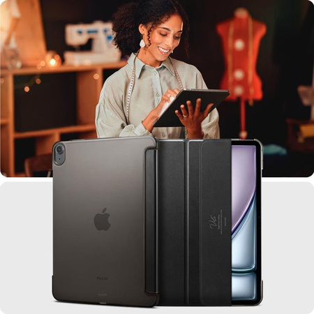 Spigen Smart Fold - Etui pour iPad Air 13" M3 (2025) / M2 (2024) (Noir)