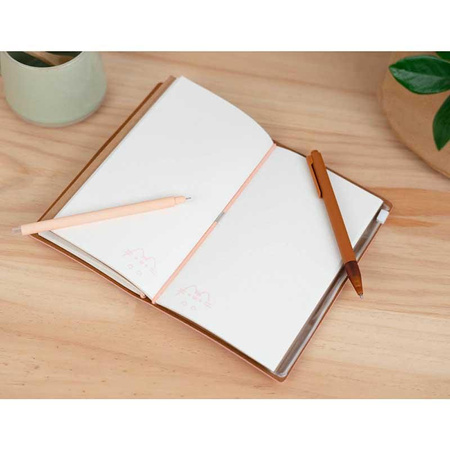 Pusheen – Quaderno da viaggio in pelle B6 (rosa)