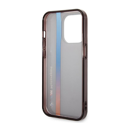 BMW Tricolor Stripe - iPhone 14 Pro Tasche (Schwarz)