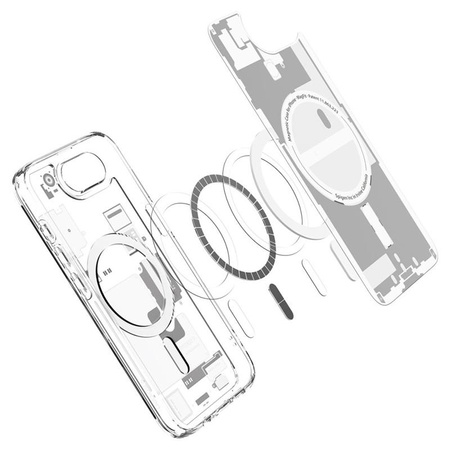 Spigen Ultra Hybrid Mag MagSafe - Hülle für iPhone 16e (Zero One White)