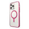 Speck Presidio Perfect-Clear avec Impact Geometry + MagSafe - Coque pour iPhone 14 Pro Max avec revêtement MICROBAN (transparent / rose digital)