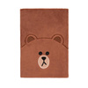 Line Friends - Carnet de notes en peluche / Bloc-notes A5 Teddy BROWN