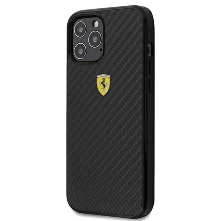 FERRARI On Track Carbon - Coque iPhone 12 / iPhone 12 Pro (noir)