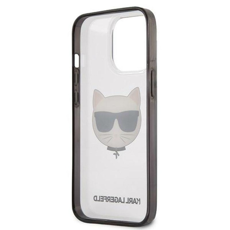 Karl Lagerfeld Choupette Head - Coque iPhone 13 Pro (transparent / cadre noir)
