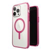 Speck Presidio Perfect-Clear avec Impact Geometry + MagSafe - Coque pour iPhone 14 Pro Max avec revêtement MICROBAN (transparent / rose digital)