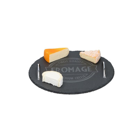 Alpina - Service à fromage (plateau / planche et 4 couteaux)