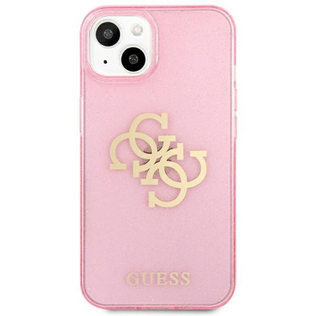 Guess Glitter 4G Big Logo - iPhone 13 mini case (pink)