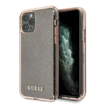 Guess Glitter Case - Coque pour iPhone 11 Pro Max (Rose)
