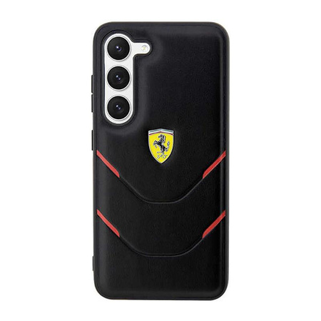 Ferrari Hot Stamp Lines - Etui Samsung Galaxy S23 (czarny)