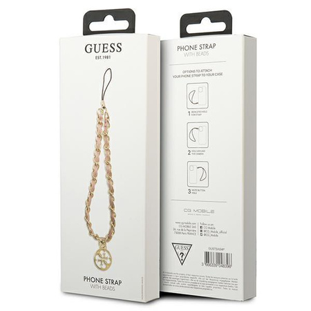 Guess Phone Strap Chain Metal 4G Charms