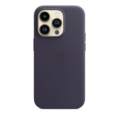 Apple Leather Case - Skórzane etui z MagSafe do iPhone 14 Pro (atramentowy)