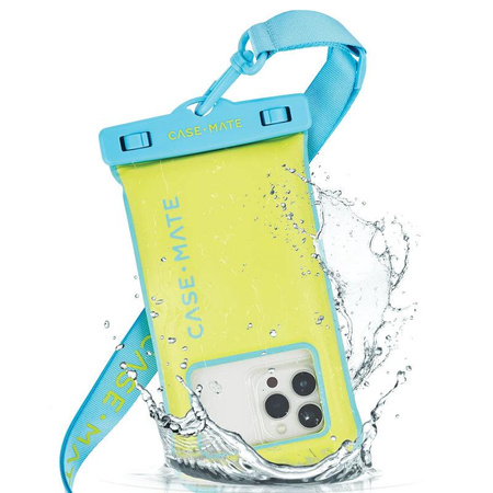 Case-Mate Waterproof Floating Pouch - Étui étanche pour smartphones jusqu'à 6,7" (Citrus Splash)