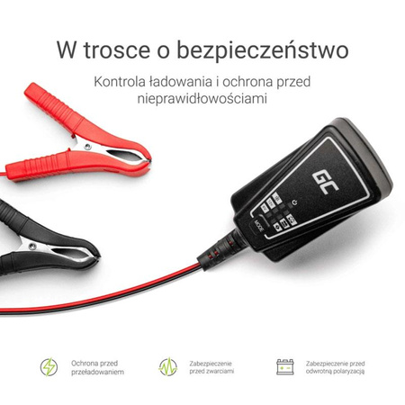 Green Cell - Ładowarka, prostownik do Akumulatorów 6V / 12V (1A)