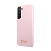 Guess Silicone Script Metal Logo - Pouzdro pro Samsung Galaxy S22+ (rose)