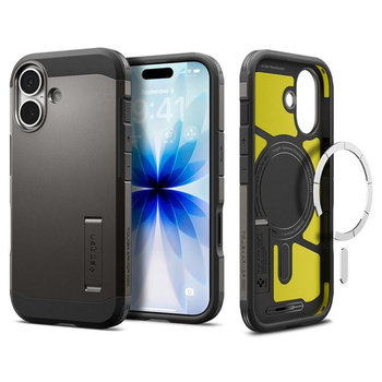 ETUI DO IPHONE 17 do MAGSAFE SPIGEN TOUGH ARMOR ORYGINALNE SZARE CASE