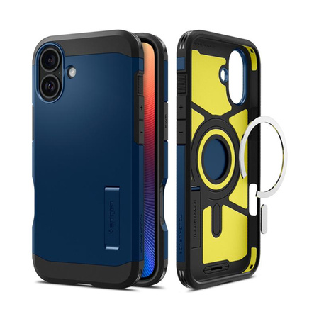 Spigen Tough Armor MagSafe - étui pour iPhone 16 (bleu marine)