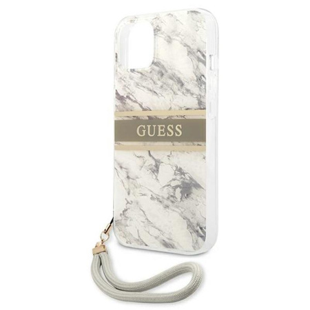 Guess Marble Strap - Etui iPhone 13 (szary)
