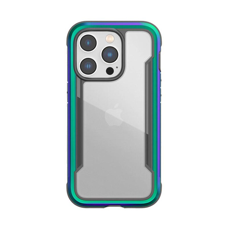 X-Doria Raptic Shield - Coque aluminium pour iPhone 14 Pro (Chute testée 3m) (Iridescent)