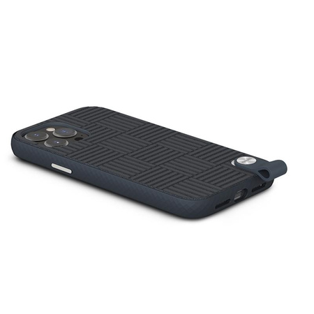 Moshi Altra - tok levehető zsinórral iPhone 13 Pro Max (antibakteriális NanoShield™) (kék)