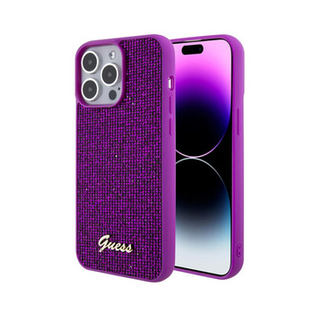 Guess Disco Metal Script - pouzdro pro iPhone 15 Pro Max (fuchsiová)