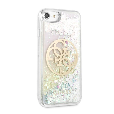 Guess Gradient Liquid Glitter Circle Logo - Coque iPhone SE 2020 / 8 / 7