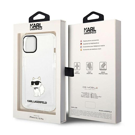 Karl Lagerfeld IML NFT Choupette - pouzdro pro iPhone 12 / iPhone 12 Pro (průhledné)