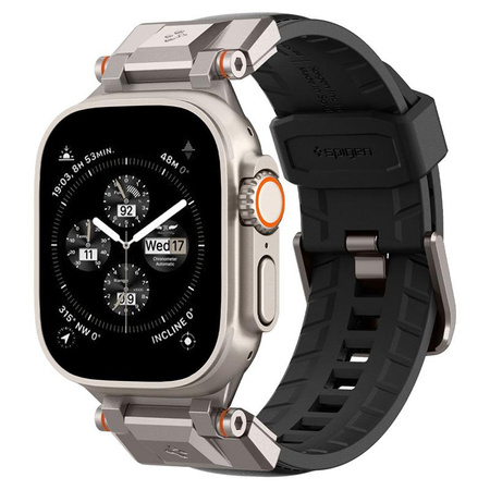 Spigen DuraPro Armor PU - Armband für Apple Watch 42/44/45/49 mm (schwarz)