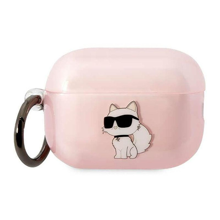 Karl Lagerfeld NFT Ikonik Choupette Head - pouzdro AirPods Pro 2 (růžové)