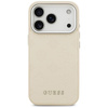 ETUI DO IPHONE 17 PRO do MAGSAFE GUESS ORYGINALNE BEŻOWE SKÓRZANE MODNE