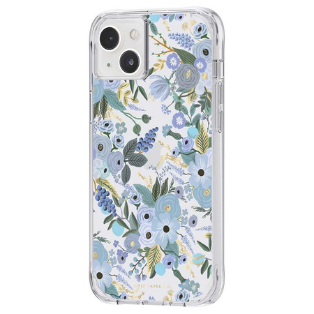 Rifle Paper Clear - pouzdro pro iPhone 14 Plus (Garden Party Blue)