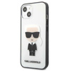 Karl Lagerfeld Ikonik Karl - Étui pour iPhone 13 mini (transparent / cadre noir)