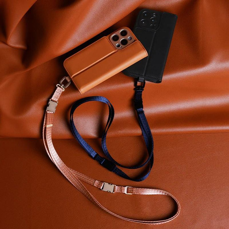 Moshi Overture MagSafe - kožené flipové pouzdro 3 v 1 pro iPhone 16 Pro (Charcoal Black)