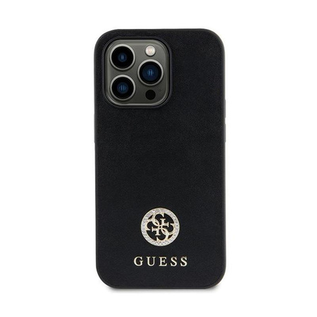 Guess 4G Strass Metal Logo - iPhone 15 Tasche (schwarz)