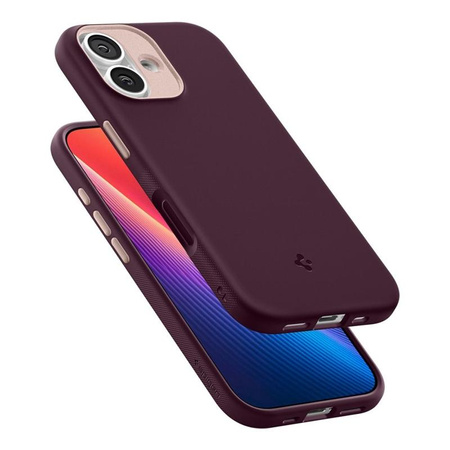 ETUI DO IPHONE 17 do MAGSAFE SPIGEN NANO ORYGINALNE BURGUNDOWE ELEGANCKIE