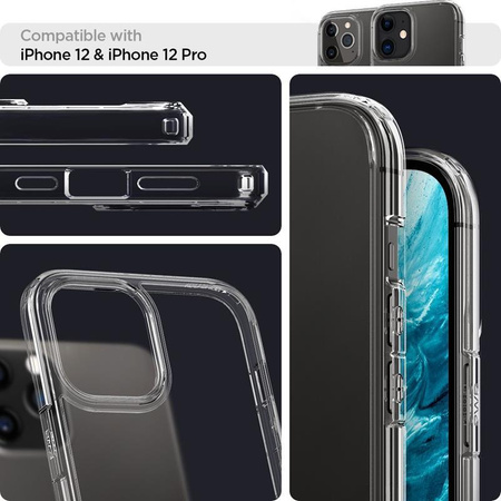 Spigen Ultra Hybrid - Coque pour iPhone 12 / iPhone 12 Pro (Transparent)